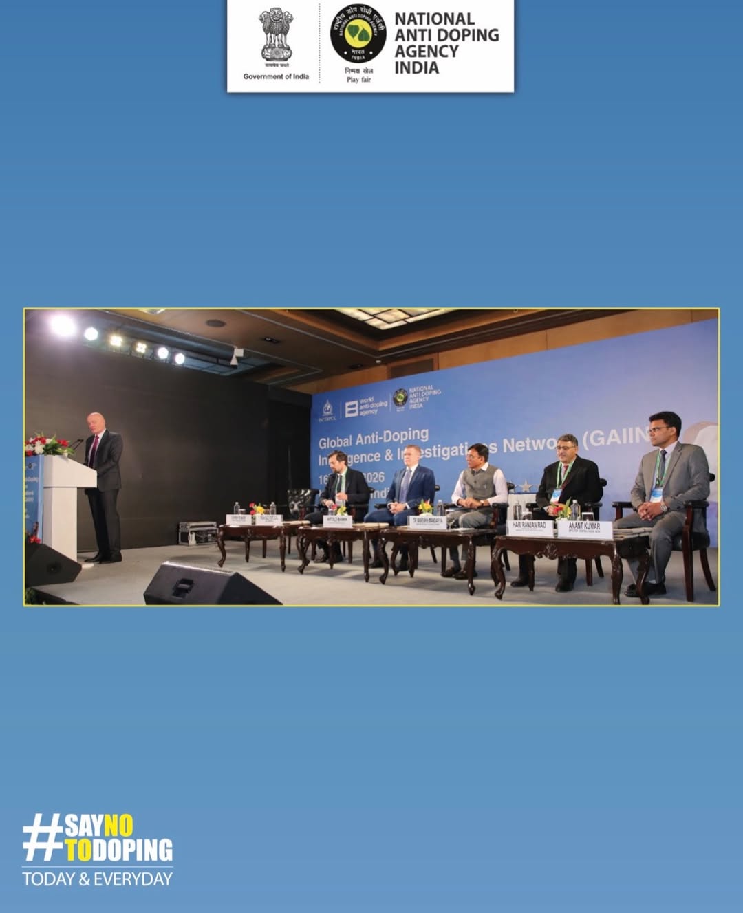 Global Anti-Doping Intelligence & Investigations Network Conference (GAIIN) hosted by NADA at New Delhi on 16 April 2026